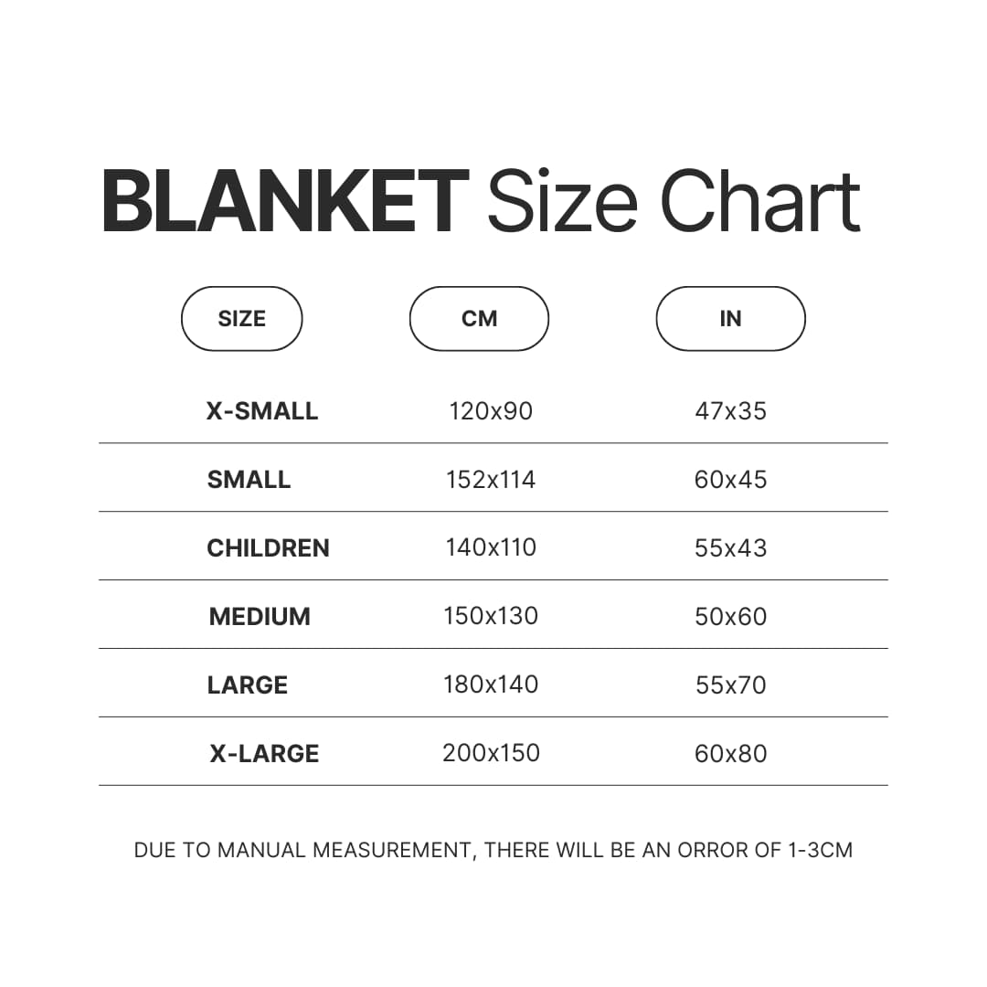 Blanket Size Chart - Invader Zim Store