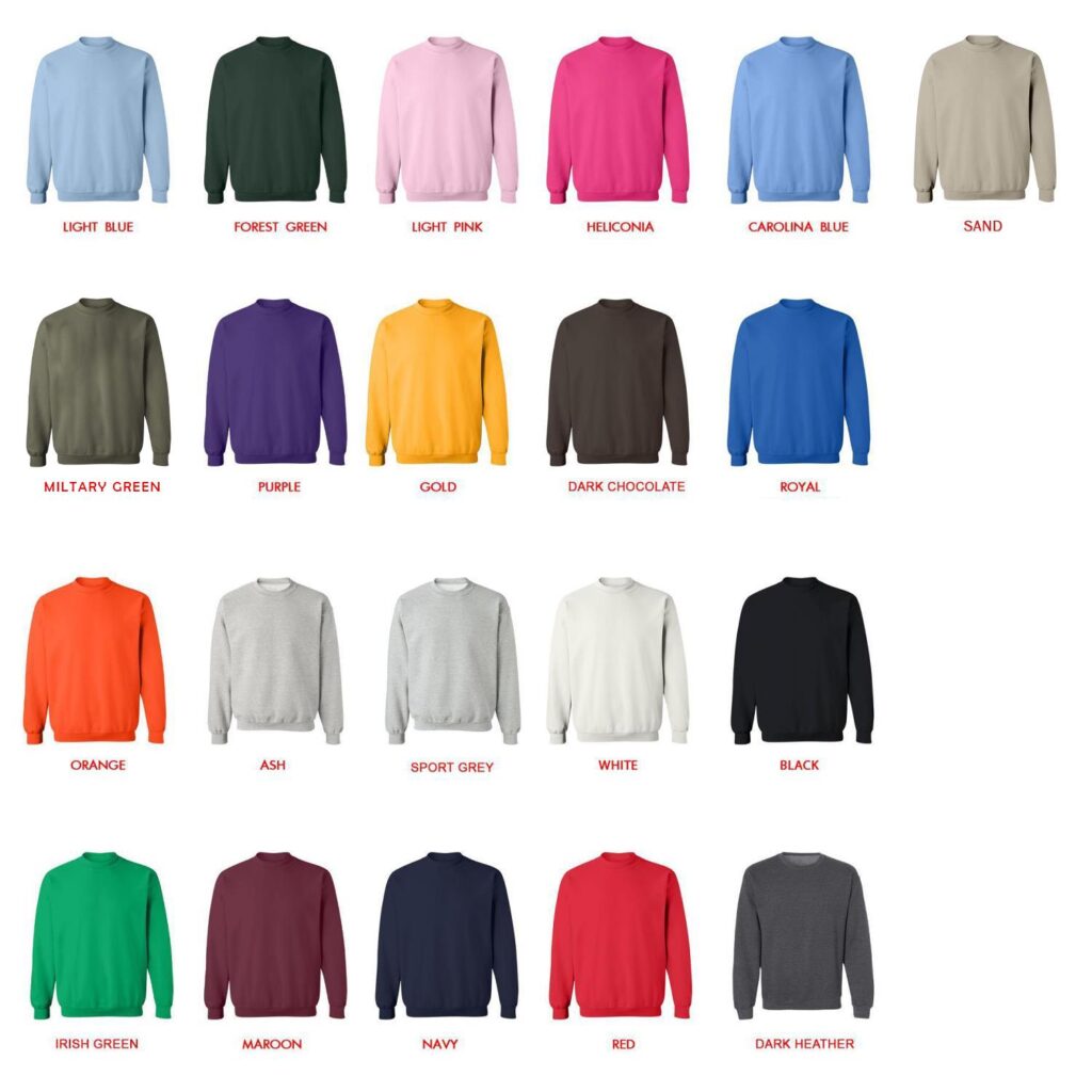 sweatshirt color chart - Invader Zim Store